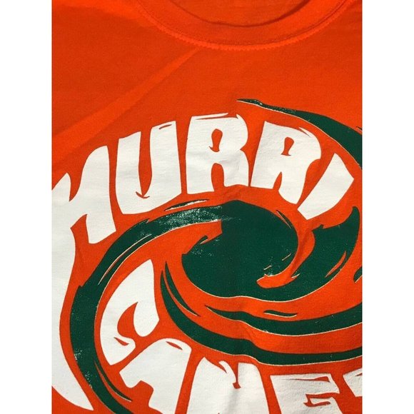 University of Miami Hurricane Shirt Mens XXL Orange Graphic Short Sleeve T-Shirt - Picture 3 of 6